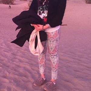 Pants, five plus, size m, designed patterns